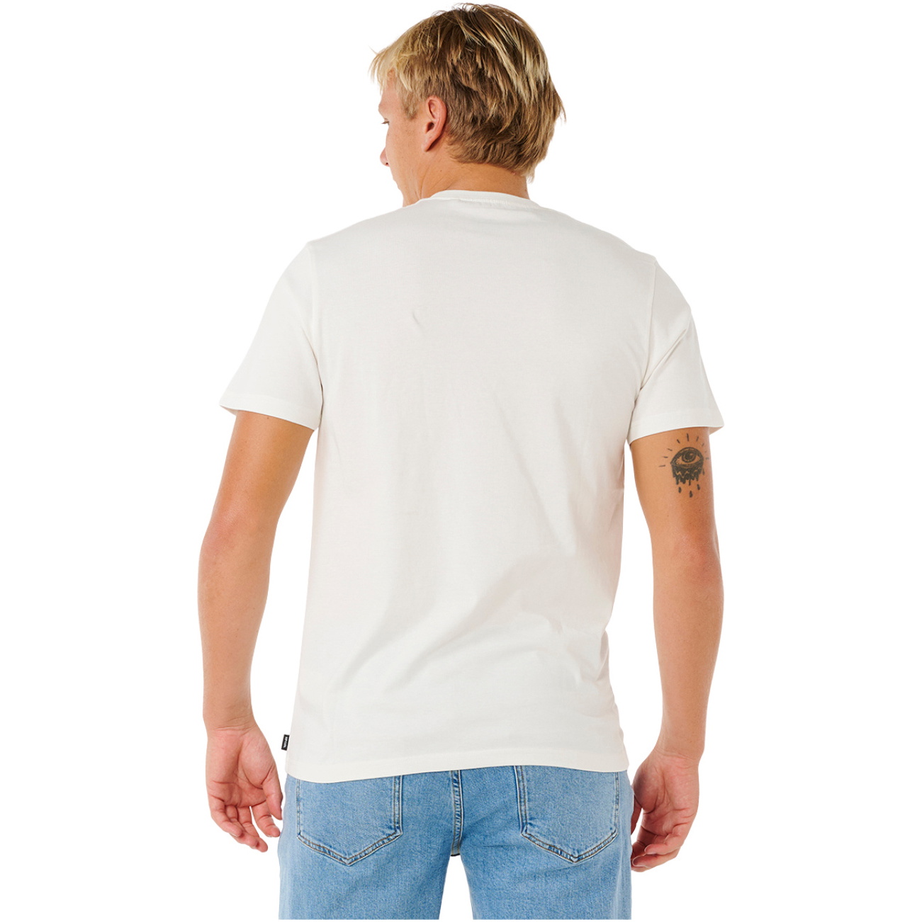 2026 Rip Curl Mens Streamline Embroid T-Shirt 10XMTE - White